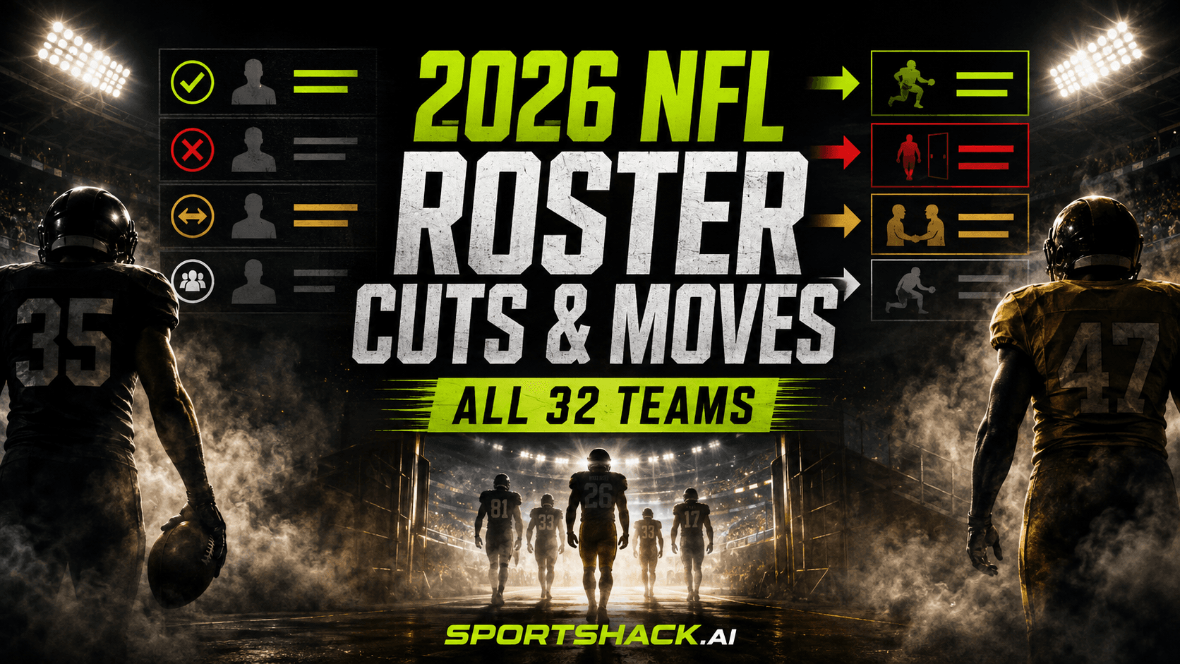 2026 NFL roster cuts and moves for all 32 teams