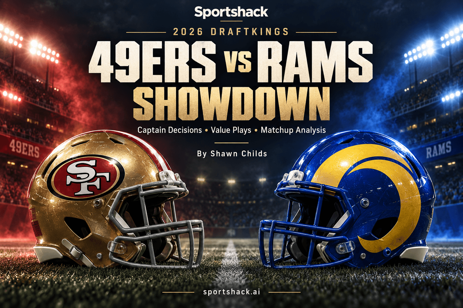 49ers versus Rams DraftKings Showdown analysis by Shawn Childs on Sportshack.